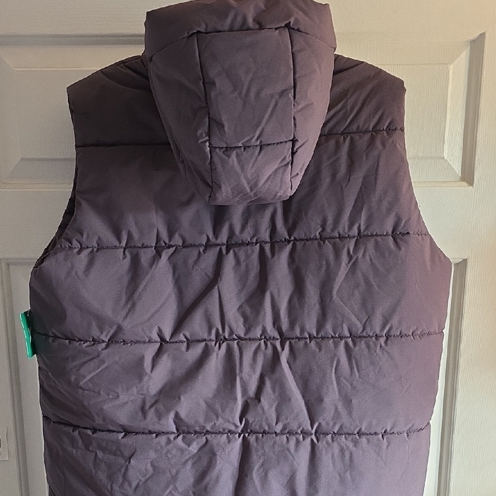 Eddie Bauer Plum Hooded, Long Puffer Vest, Size XL, NWT. - Picture 9 of 12